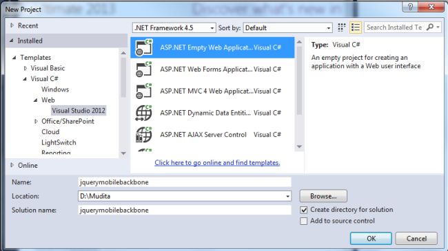 Create web application
